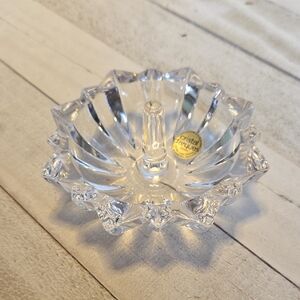 Vintage Cristal D'Arques Genuine Lead Crystal 24% Ring Holder Made In France